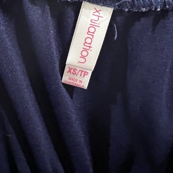 Navy blue ruffle chiffon maxi dress size XS - Picture 5 of 6